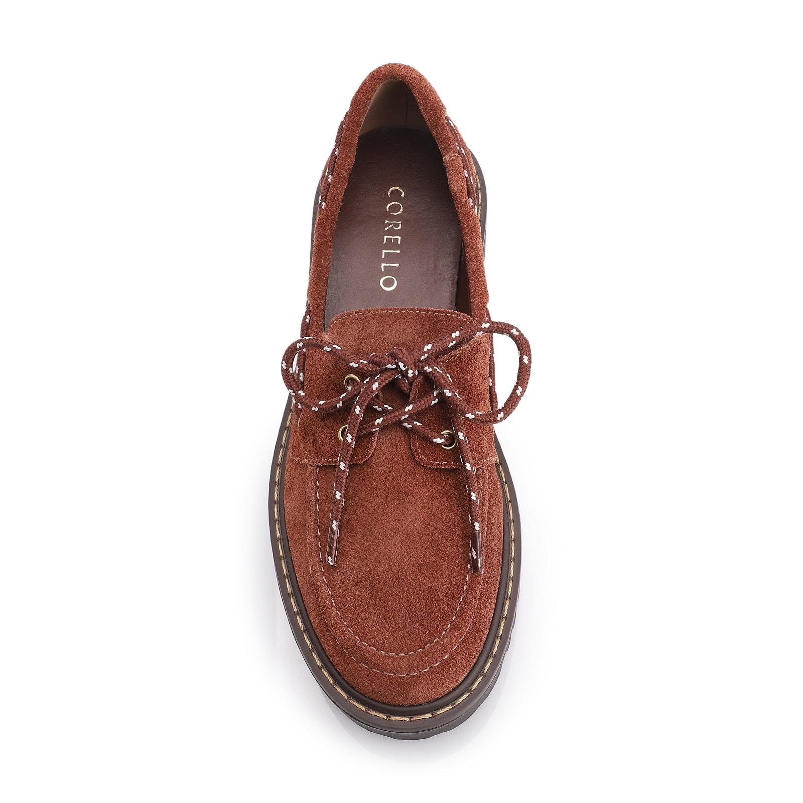 Mocassim Oxford Dockside Couro Camurça Marrom Escuro