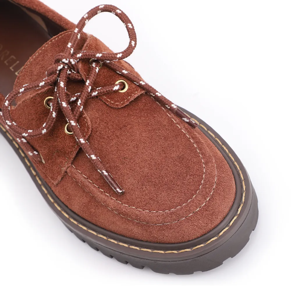 Mocassim Oxford Dockside Couro Camurça Marrom Escuro - imagem 7