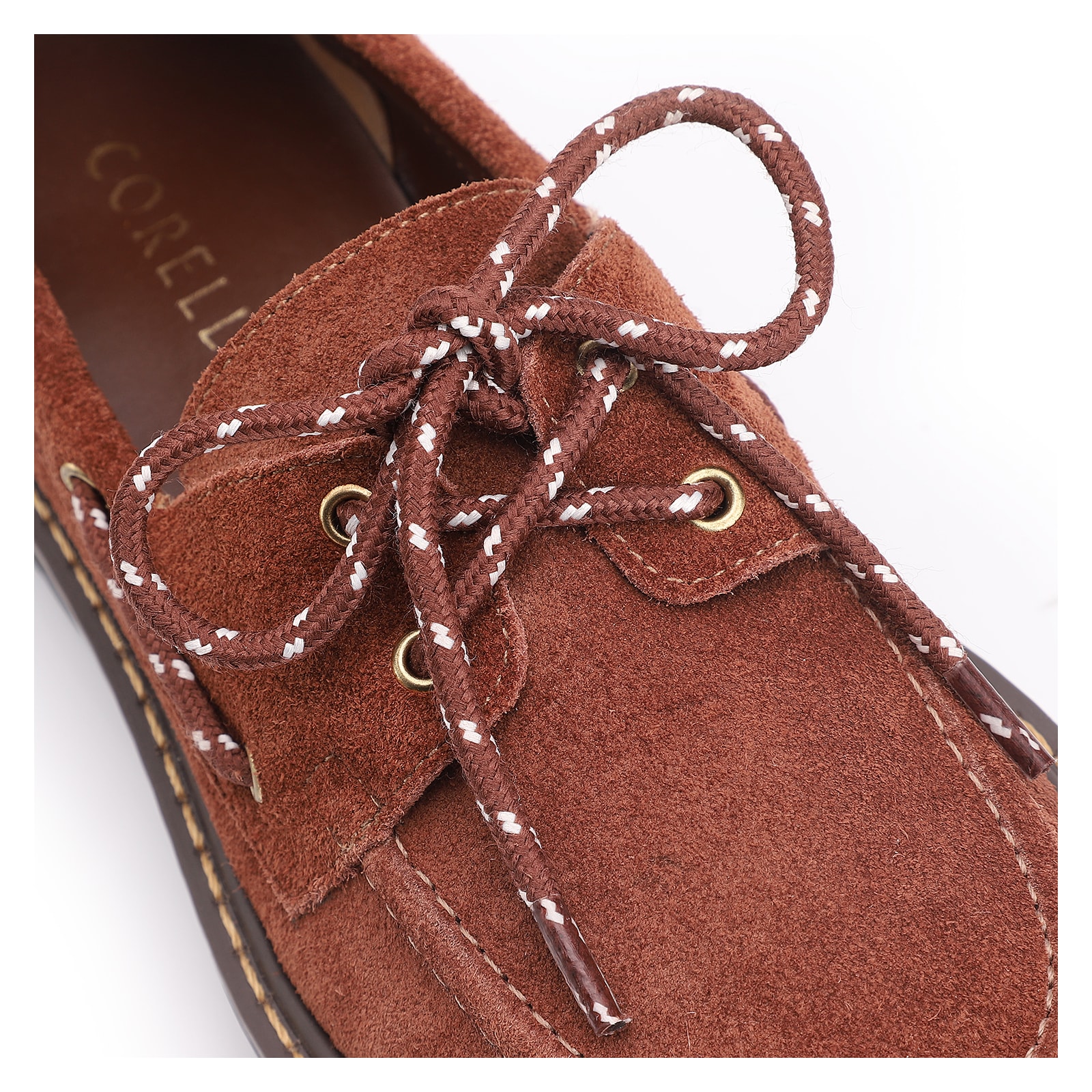 Mocassim Oxford Dockside Couro Camurça Marrom Escuro