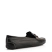Mocassim Preto Couro Antique Tira Trançada Pespontos - imagem 3