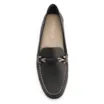 Mocassim Preto Couro Antique Tira Trançada Pespontos - imagem 5
