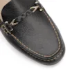 Mocassim Preto Couro Antique Tira Trançada Pespontos - imagem 6