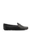 Mocassim Preto Couro Antique Tira Trançada Pespontos - imagem 2