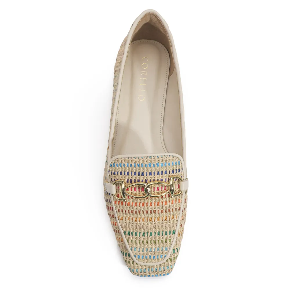 Mocassim Ráfia Colorida/Alt Off White - imagem 6