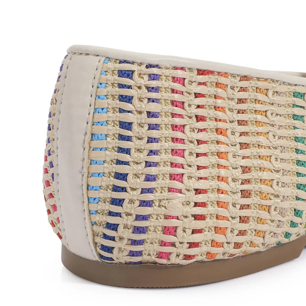 Mocassim Ráfia Colorida/Alt Off White - imagem 8
