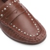 Mocassim Rebites Couro Marrom - imagem 6