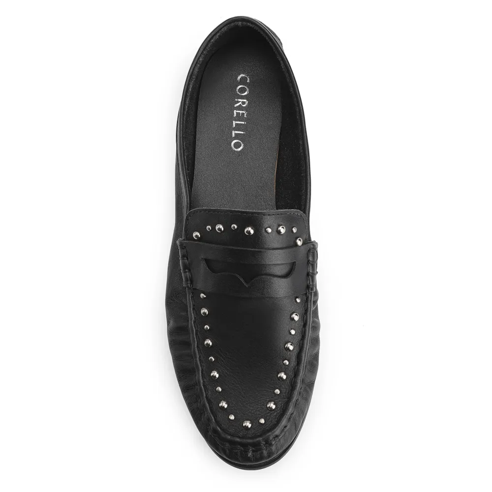 Mocassim Rebites Couro Preto - imagem 5
