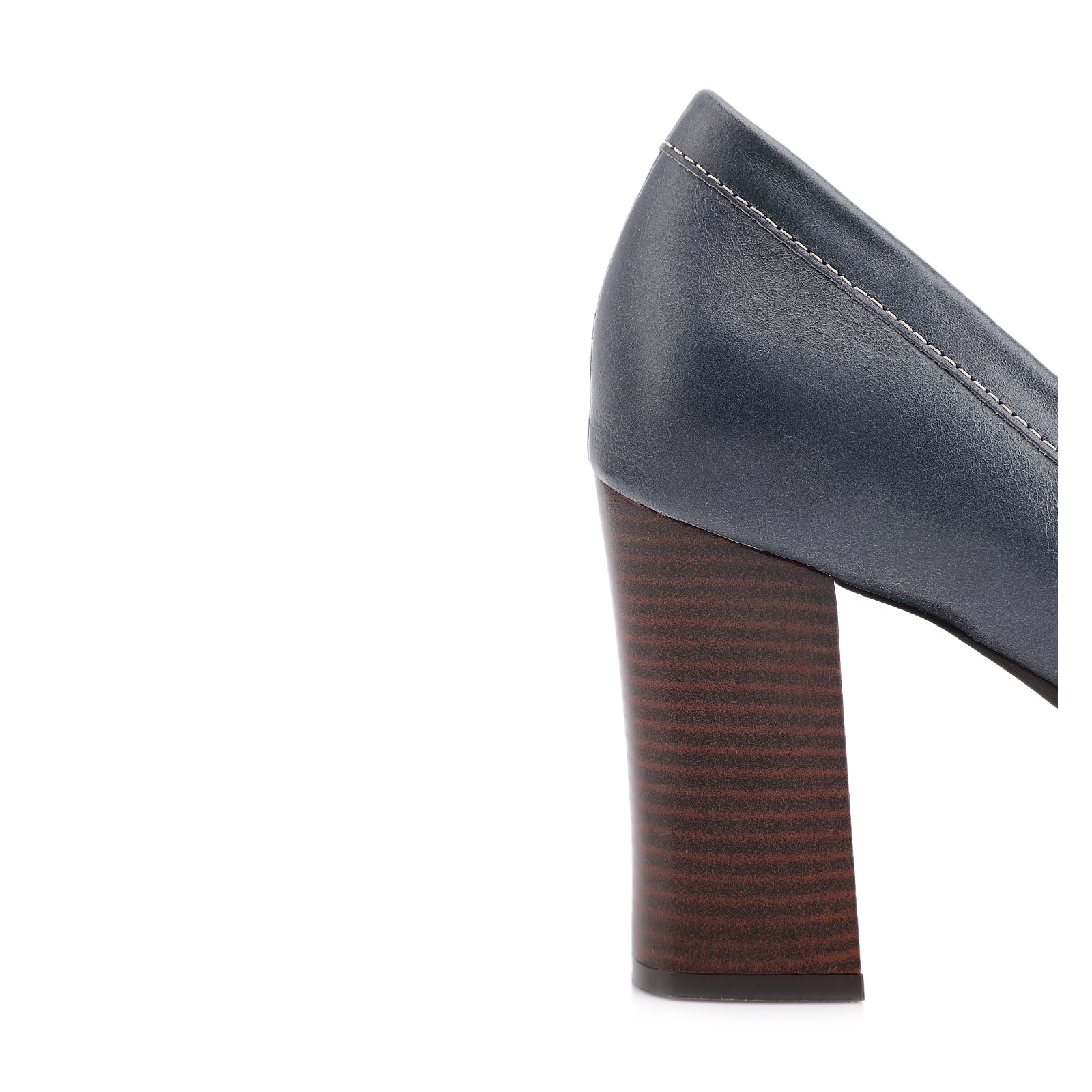 Mocassim Salto Couro Azul
