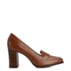 Mocassim Salto Couro Marrom - imagem 3