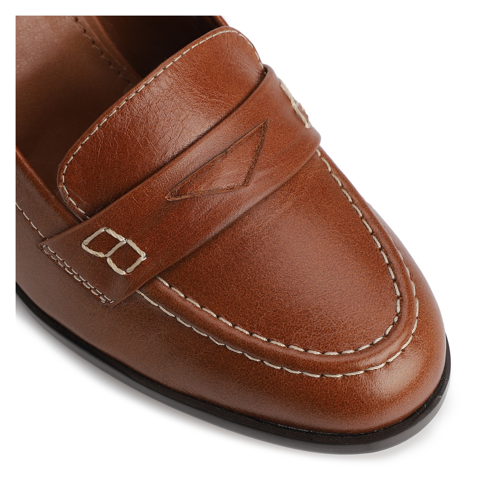 Mocassim Salto Couro Marrom