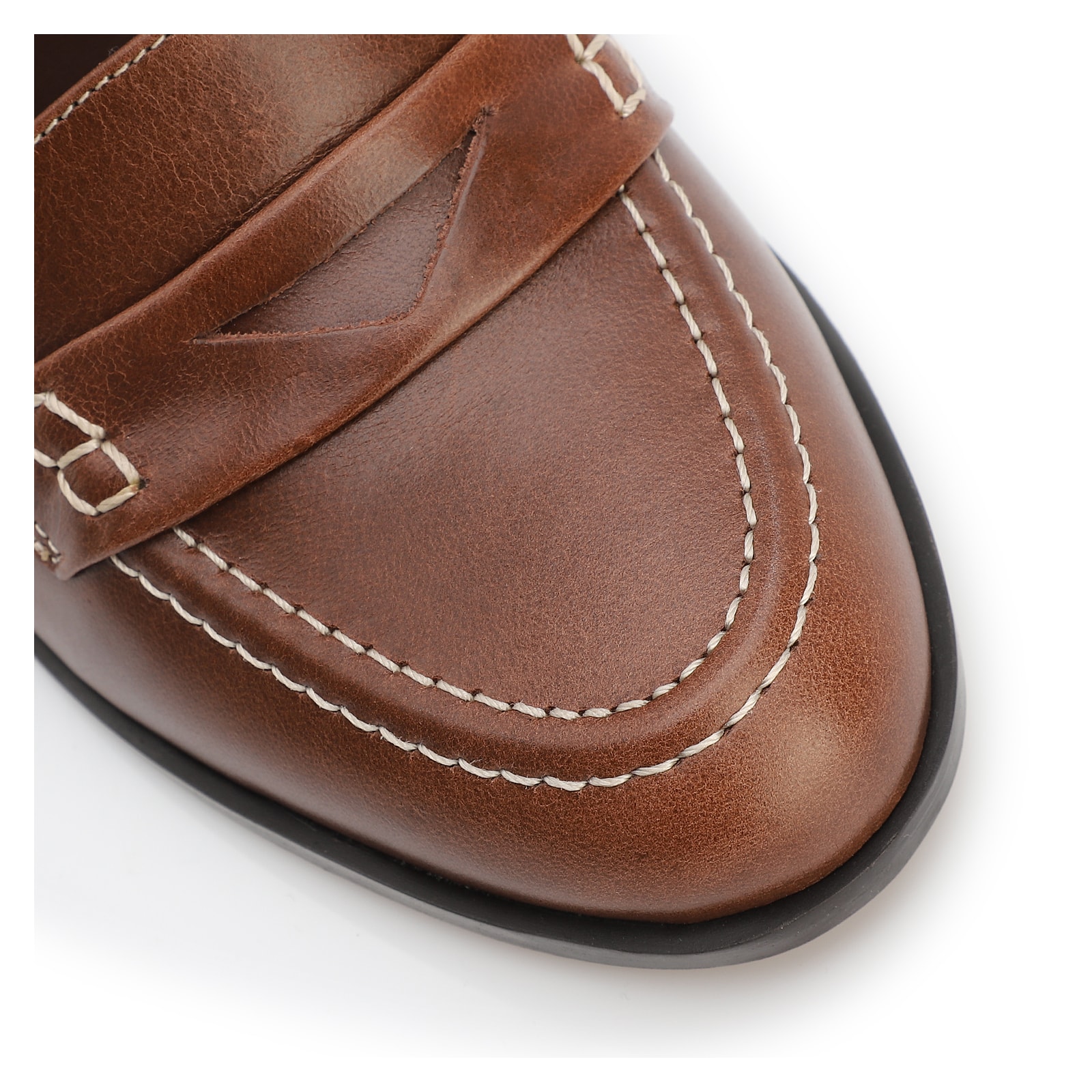 Mocassim Salto Couro Marrom