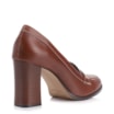Mocassim Salto Couro Marrom Escuro - imagem 3