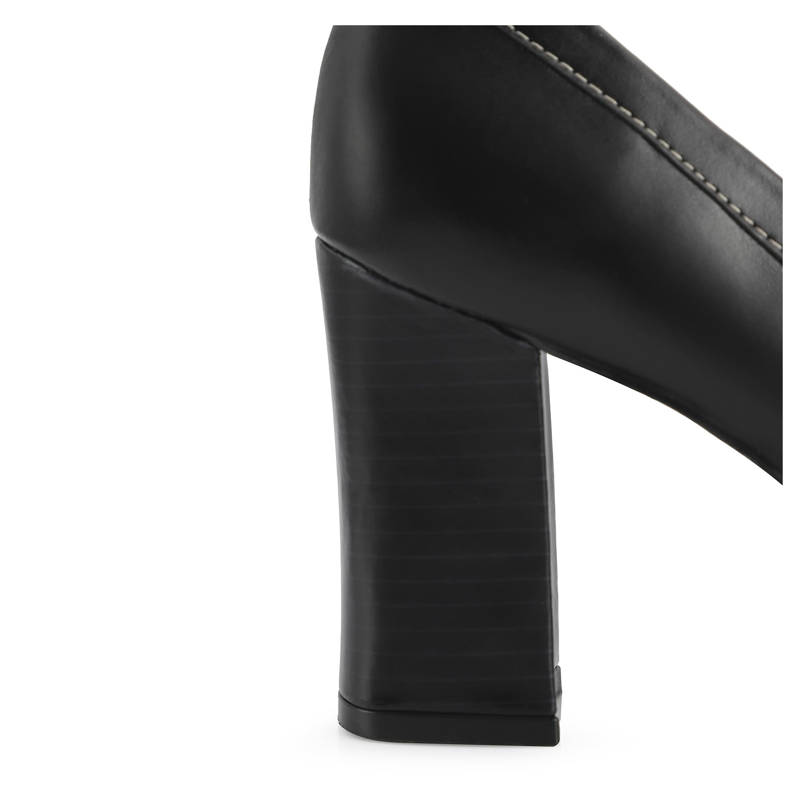 Mocassim Salto Couro Preto