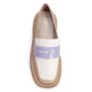 Mocassim Tratorado Couro Bege/Off White/Lilás - imagem 6