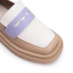 Mocassim Tratorado Couro Bege/Off White/Lilás - imagem 7