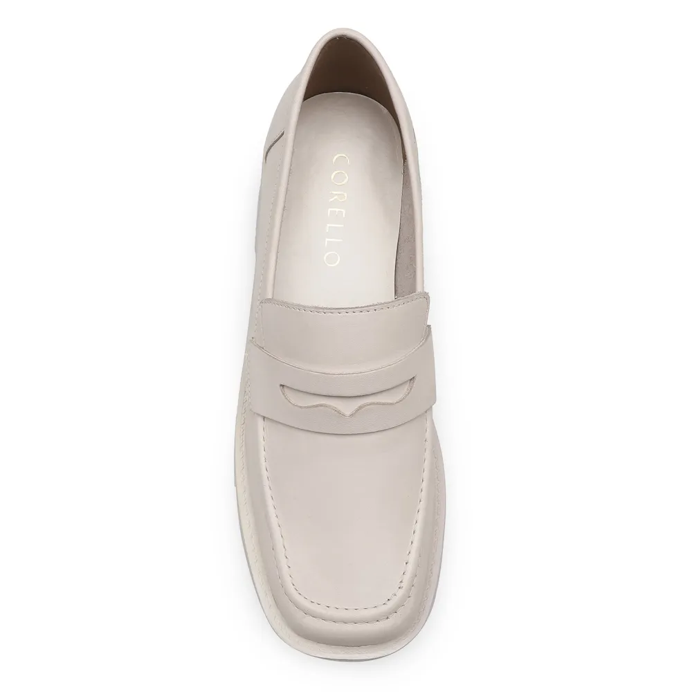 Mocassim Tratorado Couro Off White - imagem 5