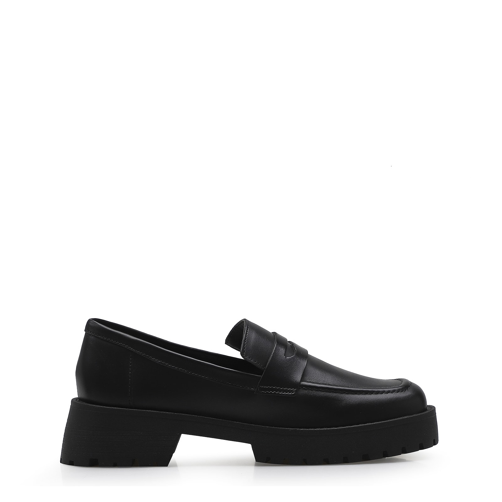 Mocassim Tratorado Couro Preto