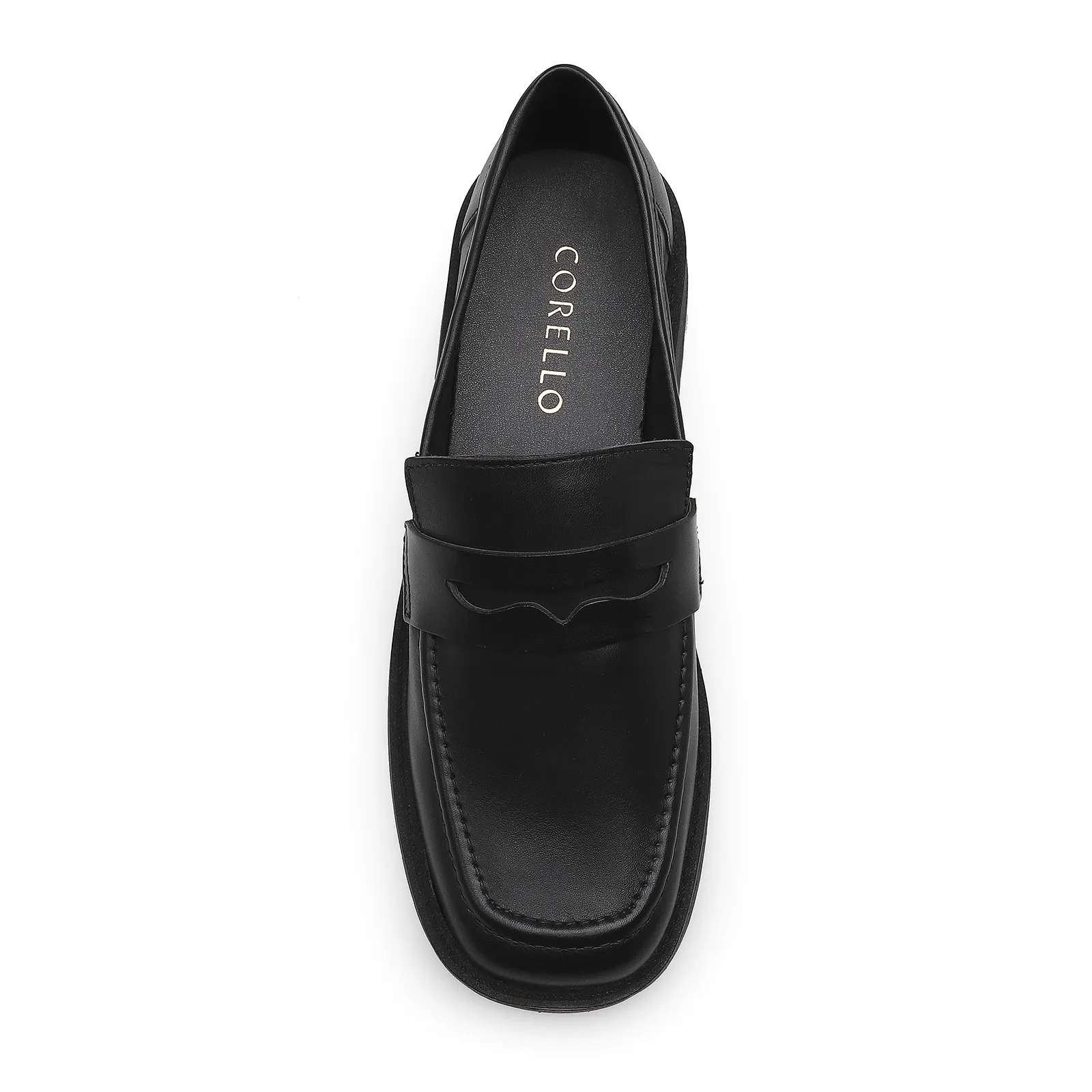 Mocassim Tratorado Couro Preto