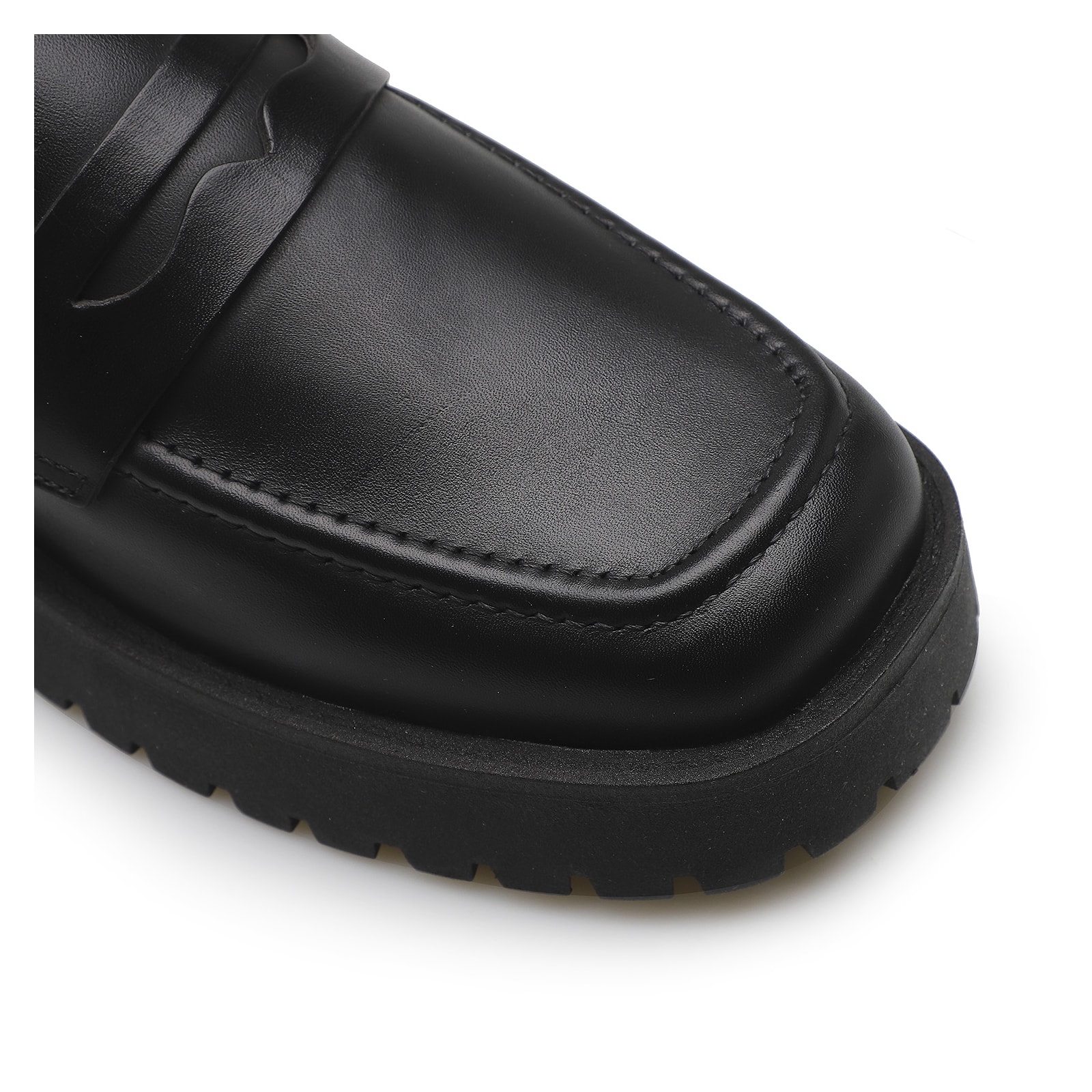 Mocassim Tratorado Couro Preto