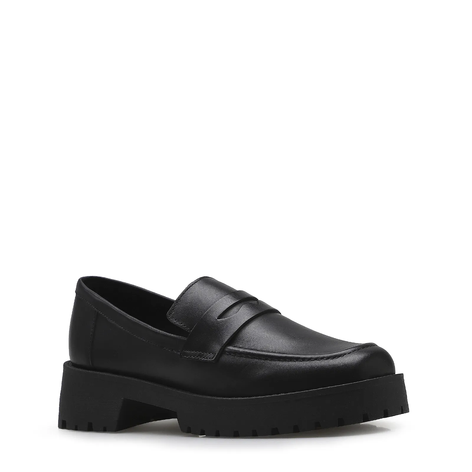 Mocassim Tratorado Couro Preto