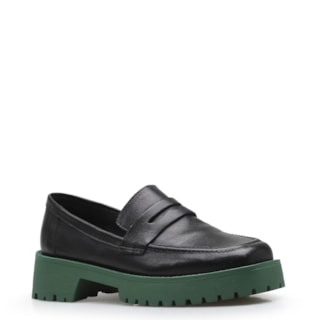 Couro Preto e Verde