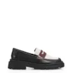 Mocassim Tratorado Couro Preto/Marrom/Off White - imagem 3