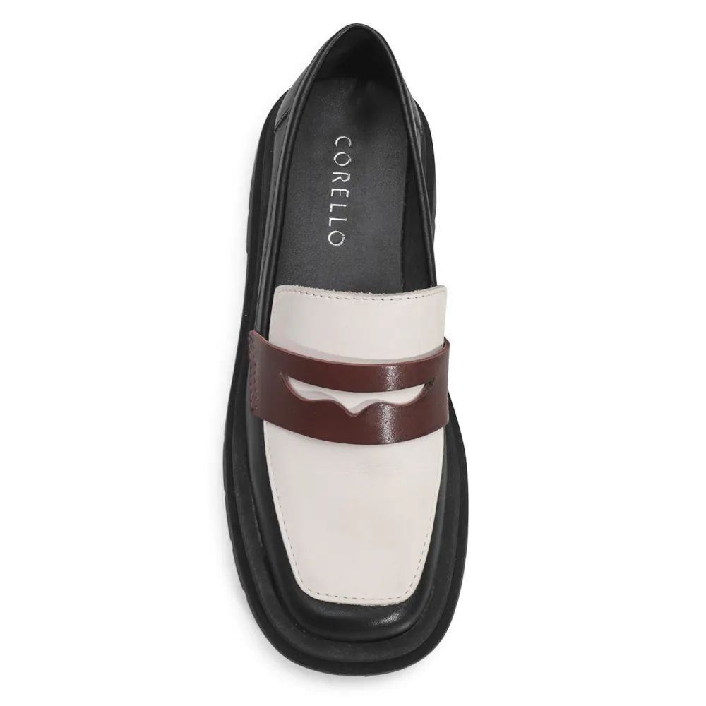 Mocassim Tratorado Couro Preto/Marrom/Off White - imagem 6
