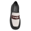 Mocassim Tratorado Couro Preto/Marrom/Off White - imagem 6