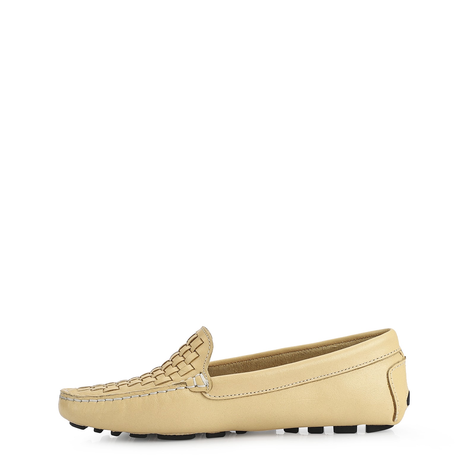 Mocassim Tressê Couro Amarelo