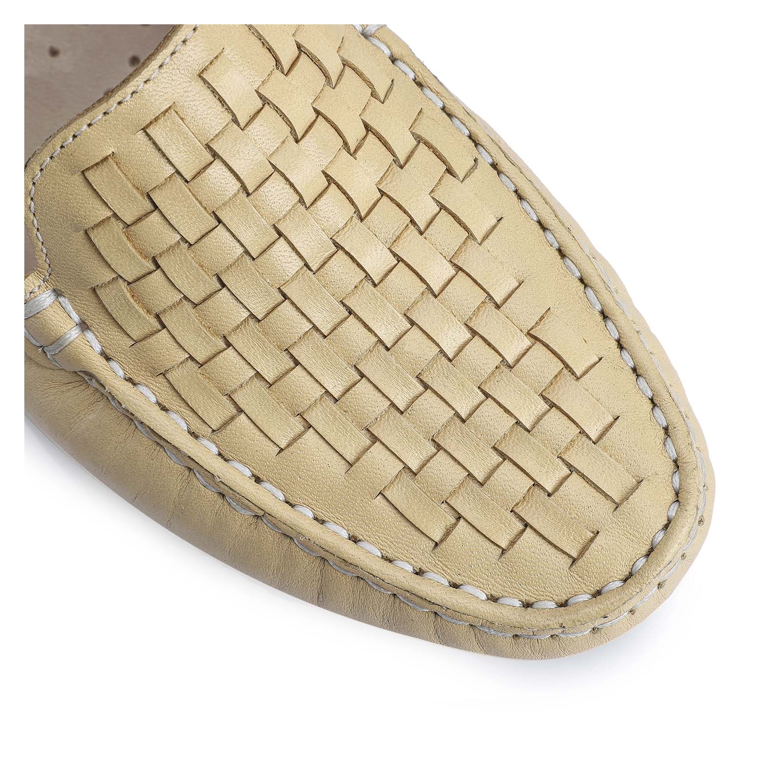 Mocassim Tressê Couro Amarelo