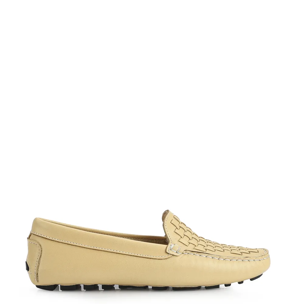 Mocassim Tressê Couro Amarelo - imagem 2