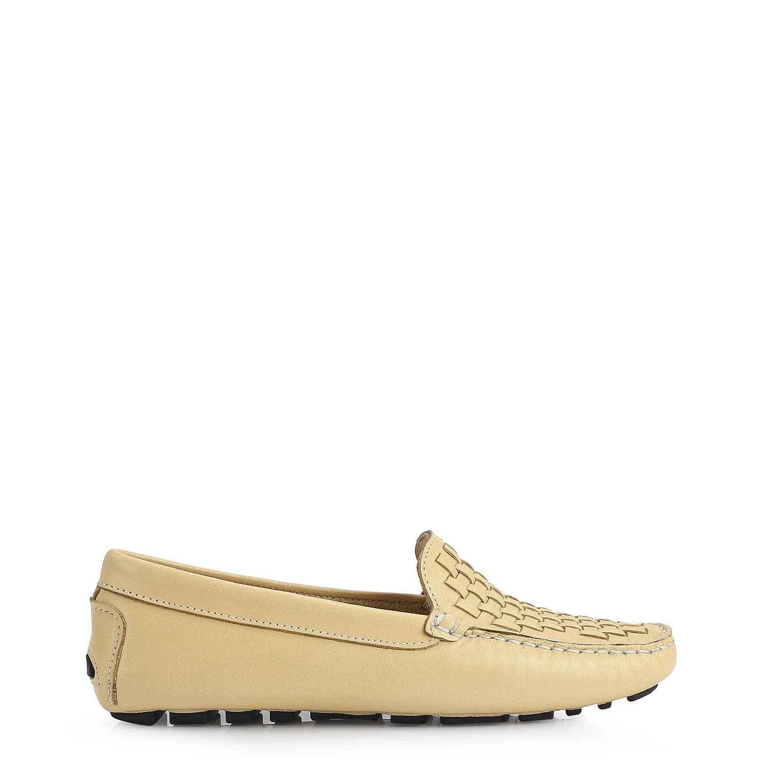 Mocassim Tressê Couro Amarelo