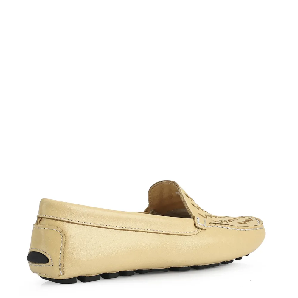 Mocassim Tressê Couro Amarelo - imagem 3
