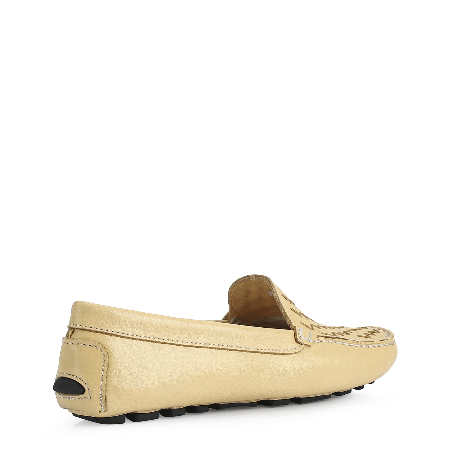 Mocassim Tressê Couro Amarelo