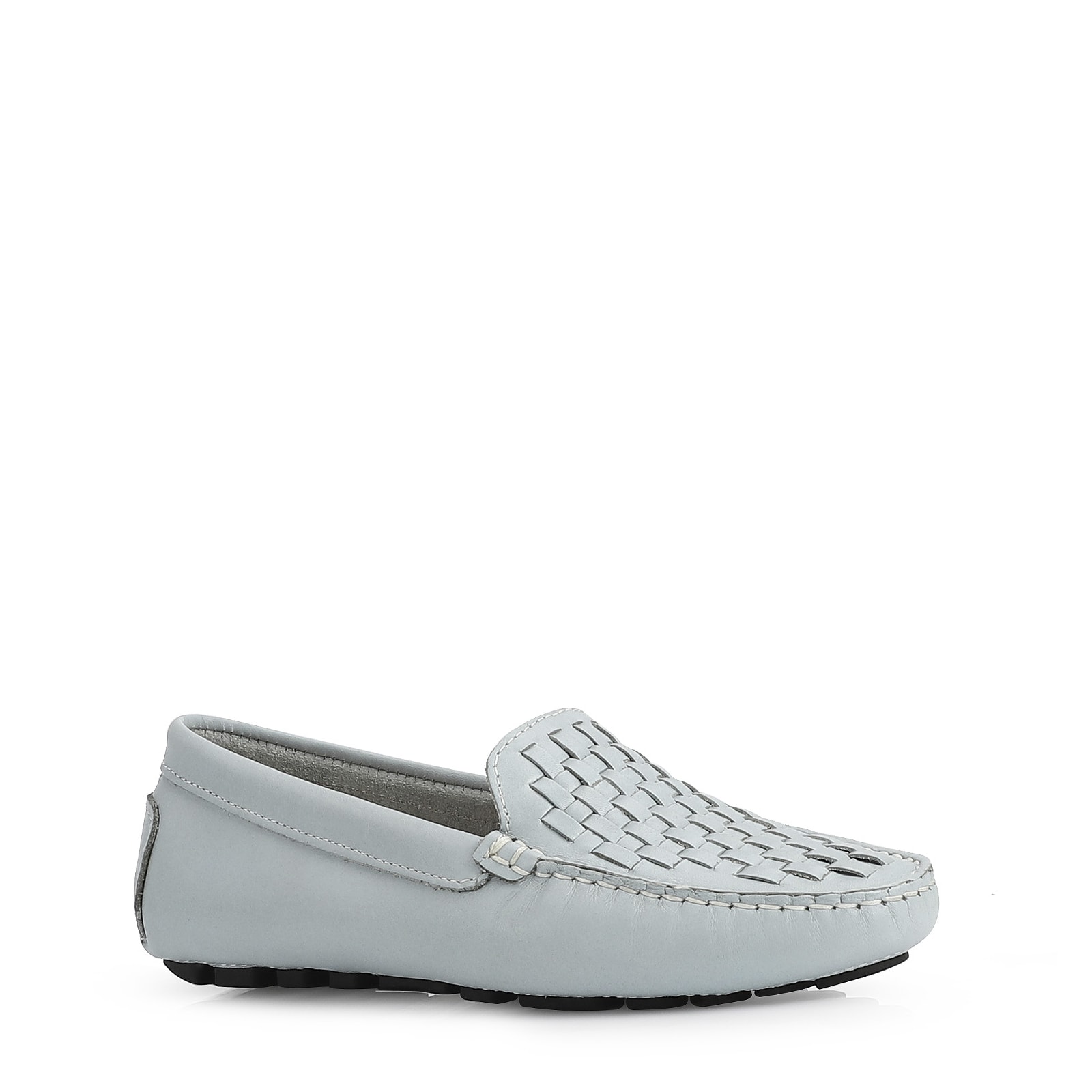 Mocassim Tressê Couro Azul