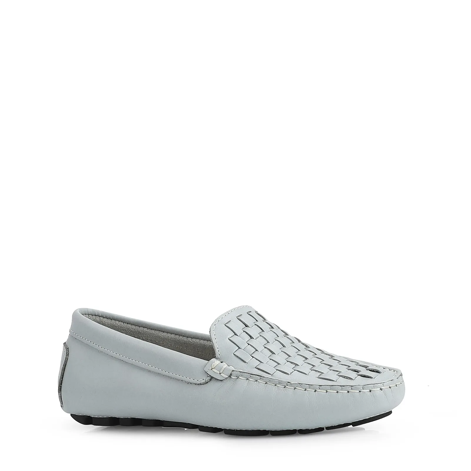 Mocassim Tressê Couro Azul