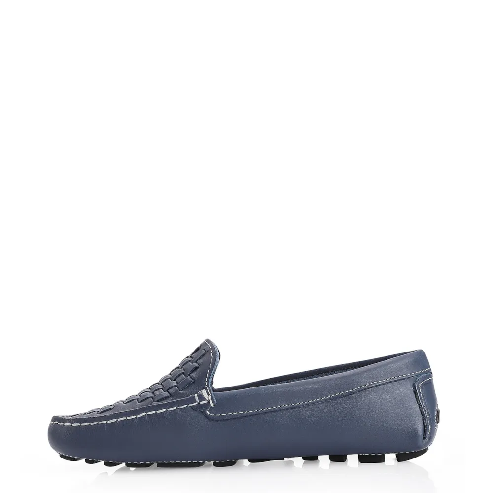 Mocassim Tressê Couro Azul - imagem 4