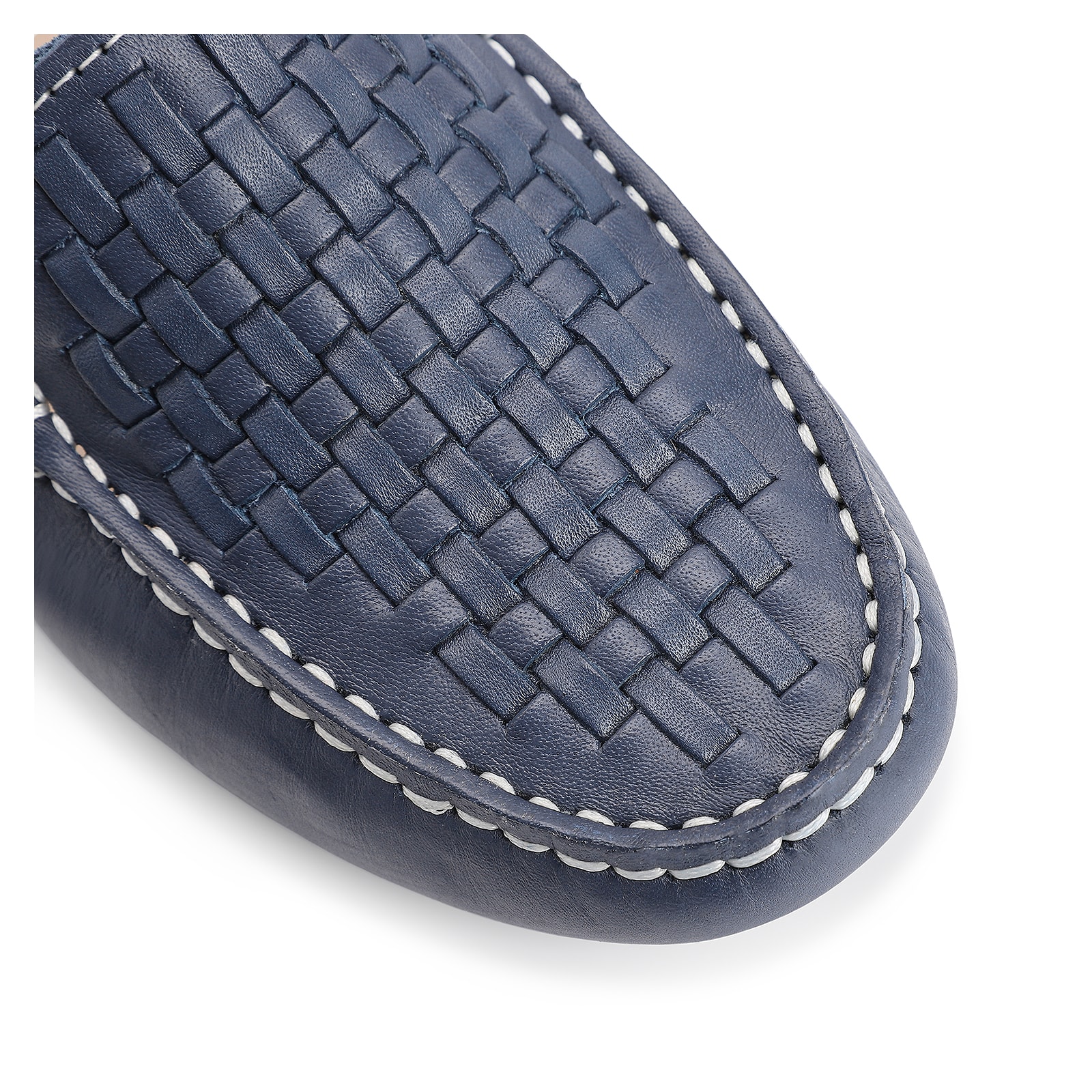 Mocassim Tressê Couro Azul