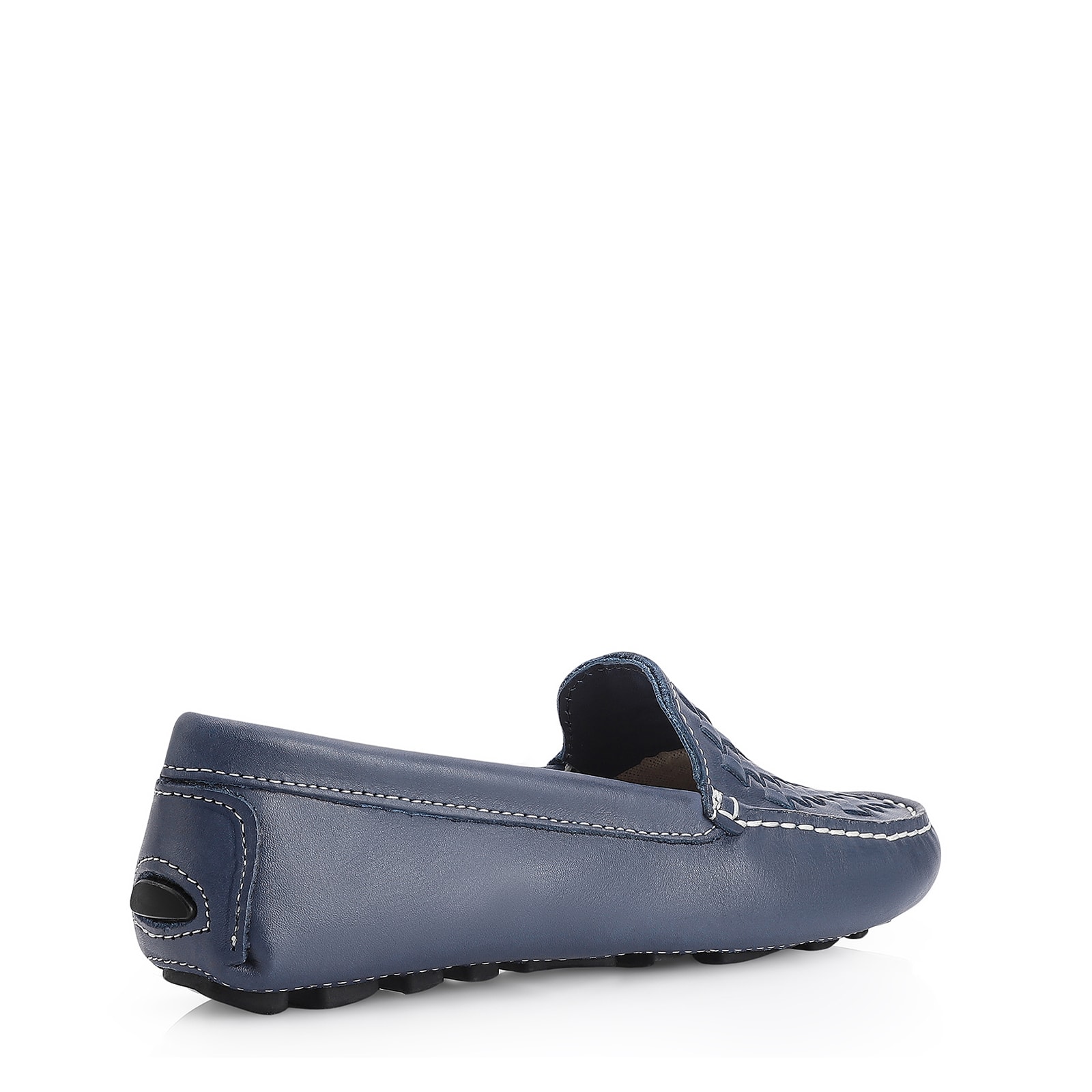 Mocassim Tressê Couro Azul