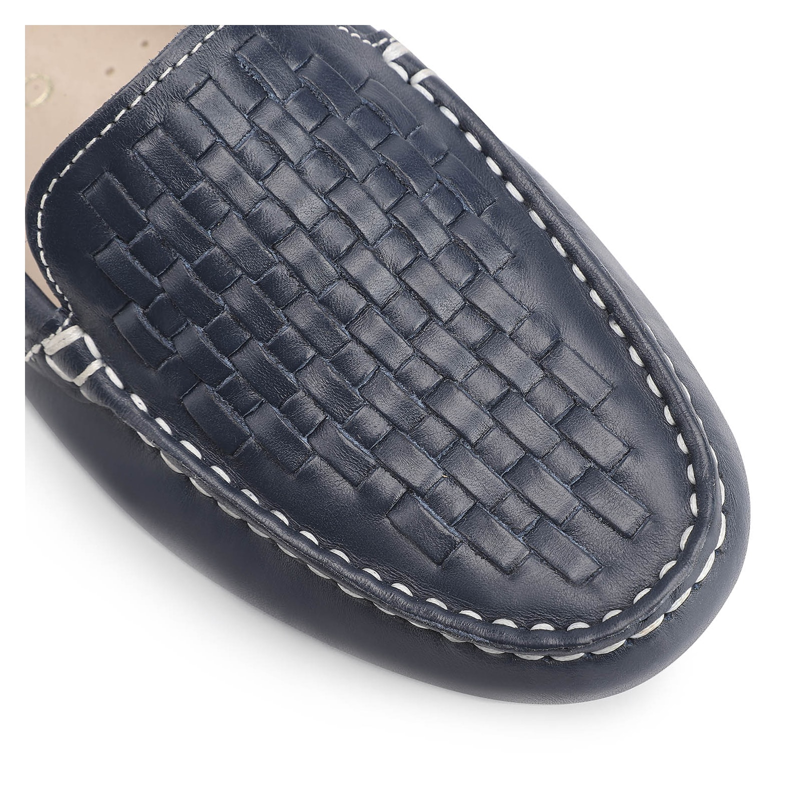 Mocassim Tressê Couro Azul