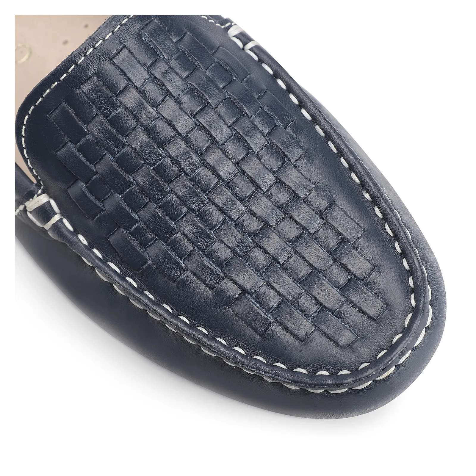 Mocassim Tressê Couro Azul
