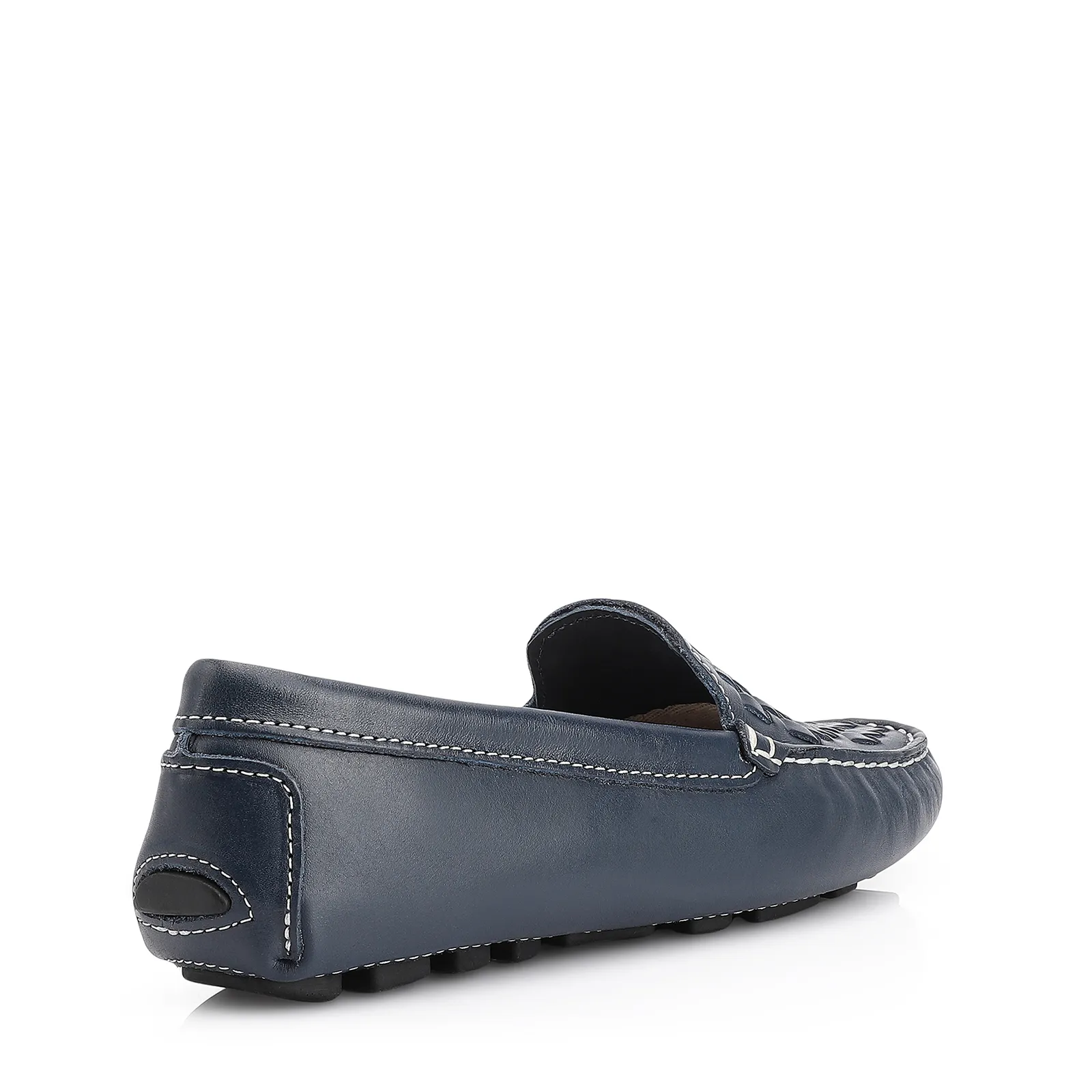 Mocassim Tressê Couro Azul