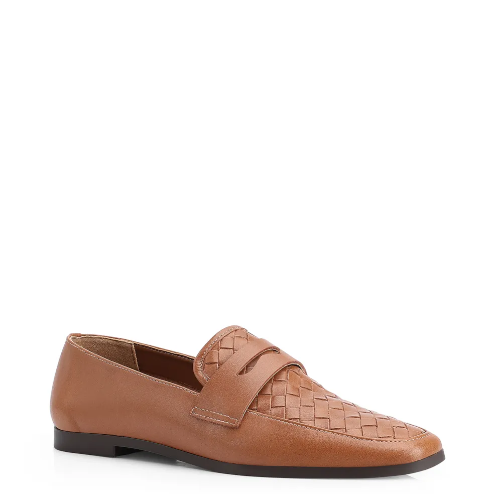Mocassim Tressê Couro Marrom
