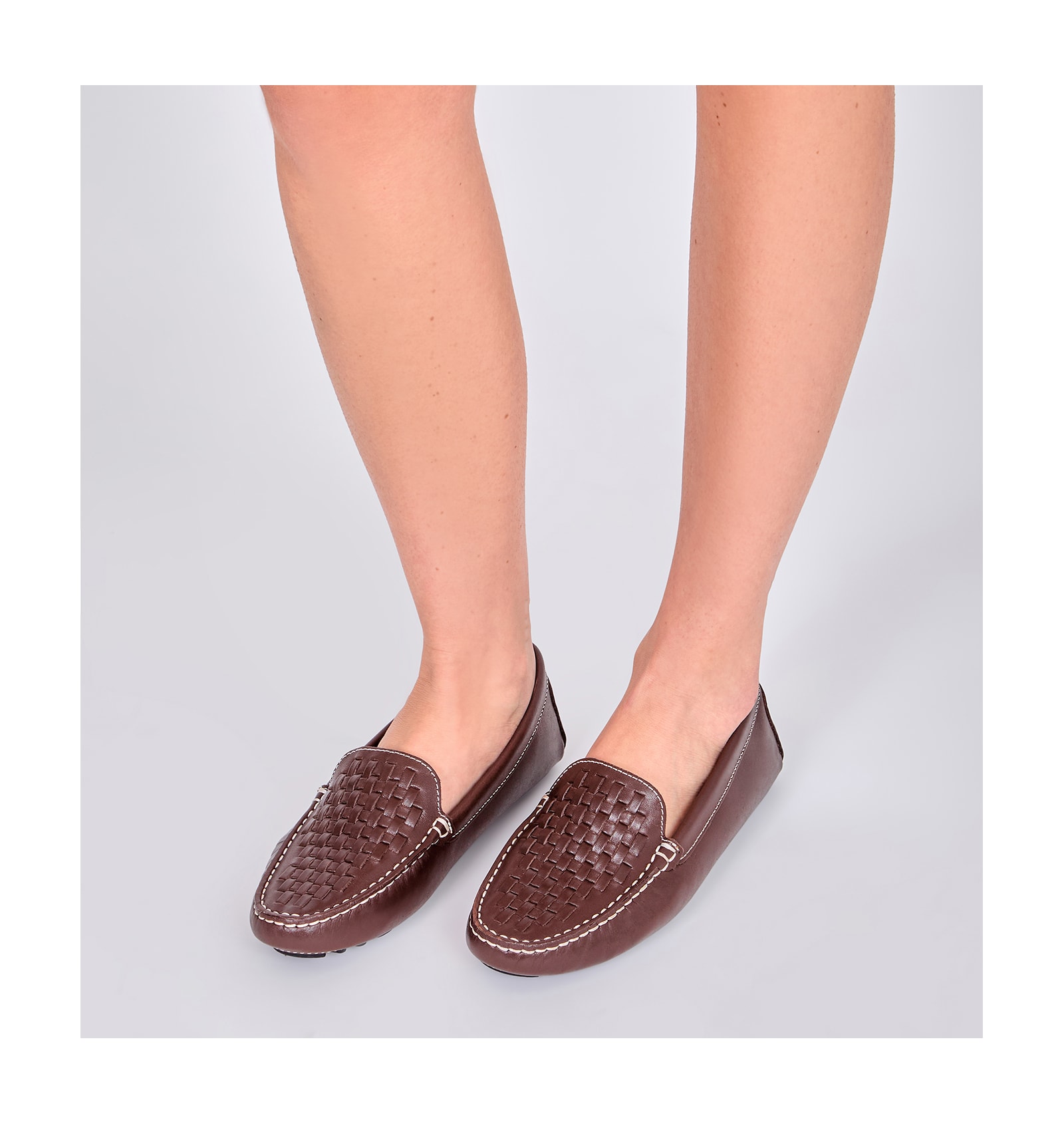Mocassim Tressê Couro Marrom