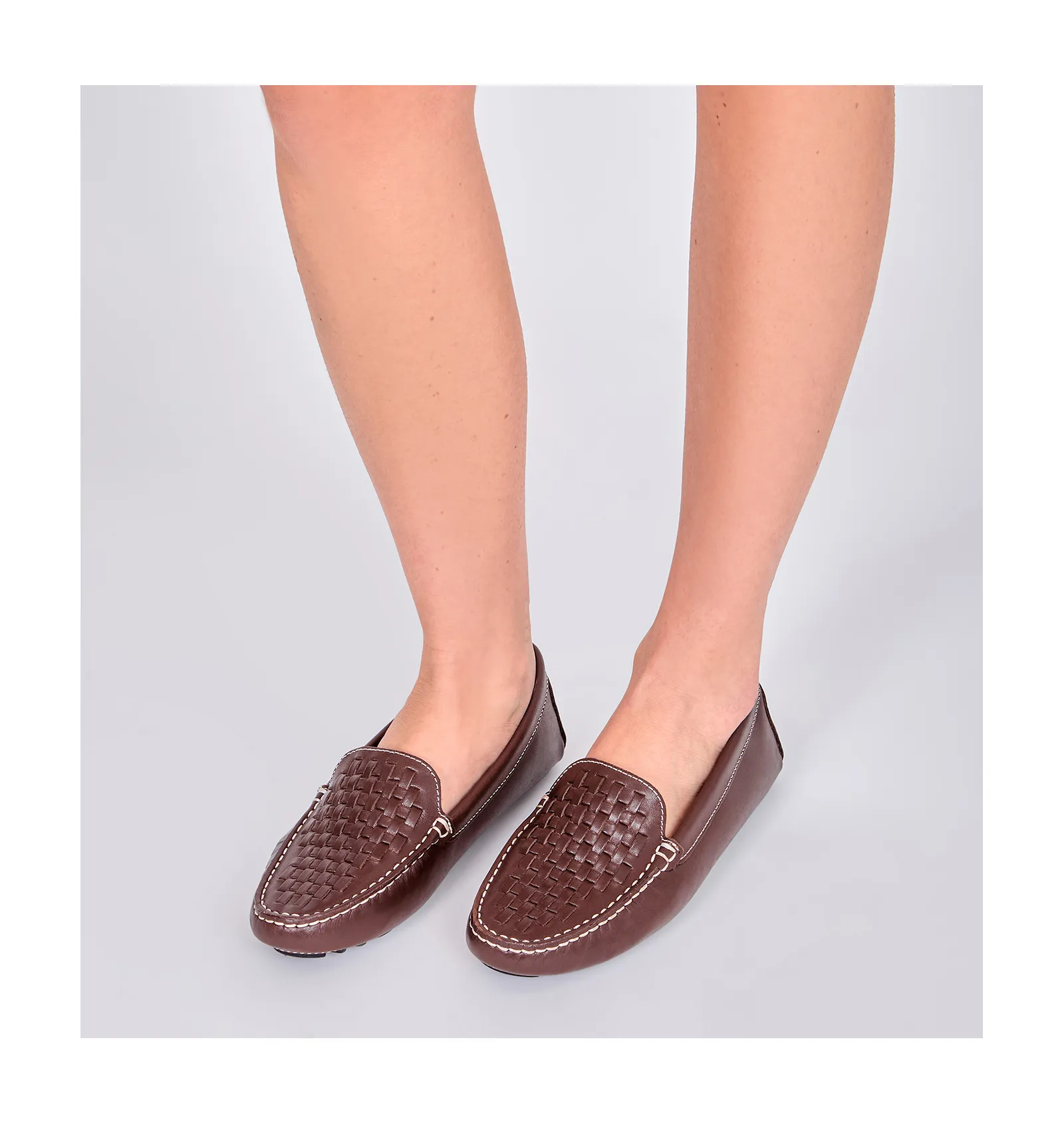 Mocassim Tressê Couro Marrom