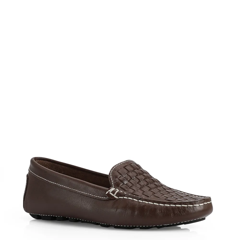 Mocassim Tressê Couro Marrom