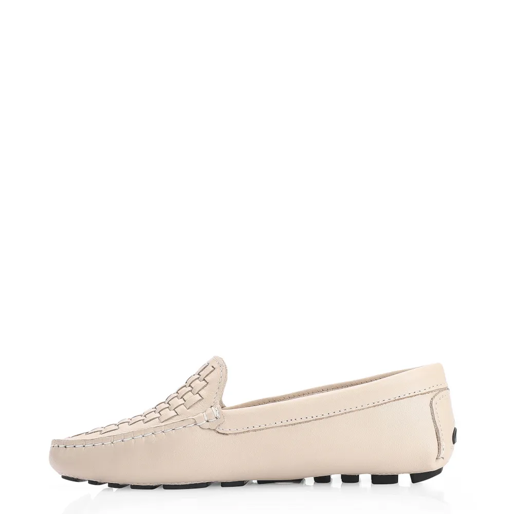 Mocassim Tressê Couro Off White - imagem 4