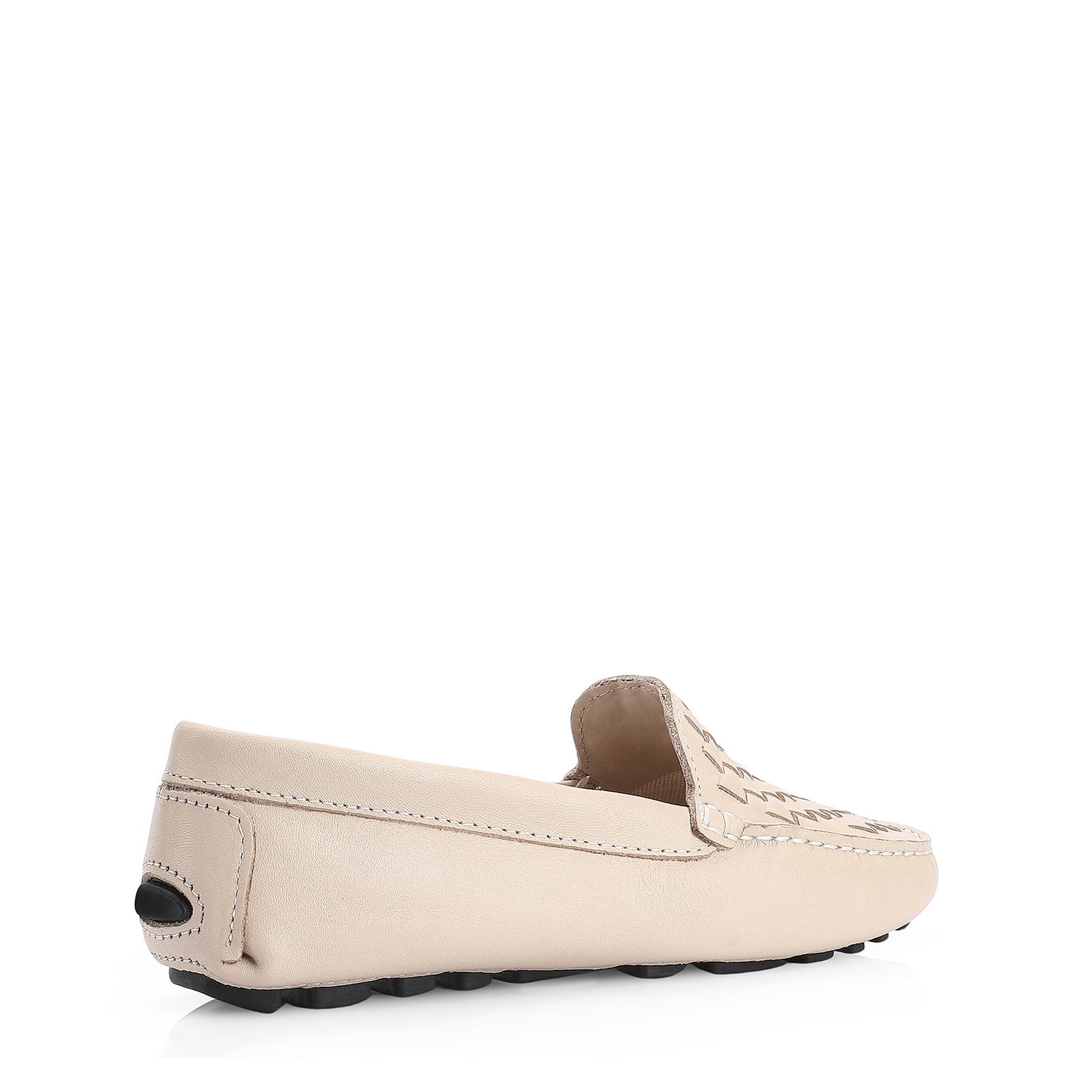 Mocassim Tressê Couro Off White
