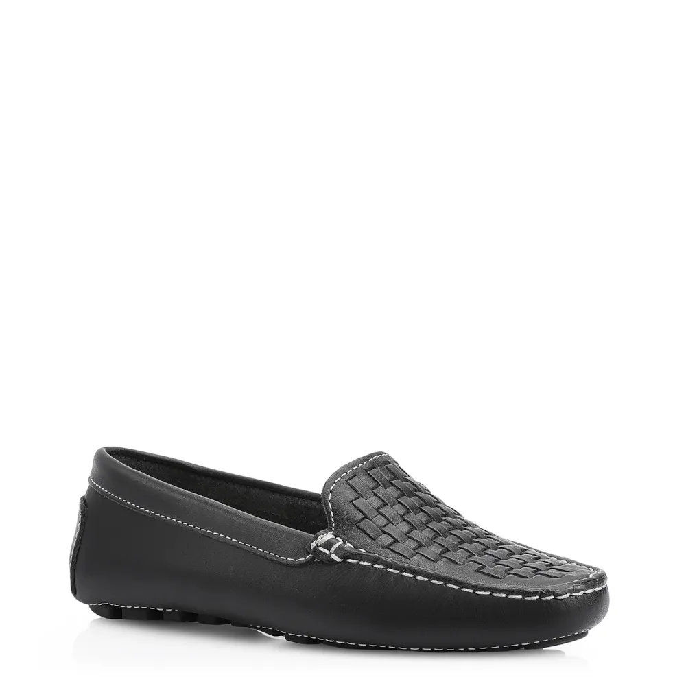 Mocassim Tressê Couro Preto