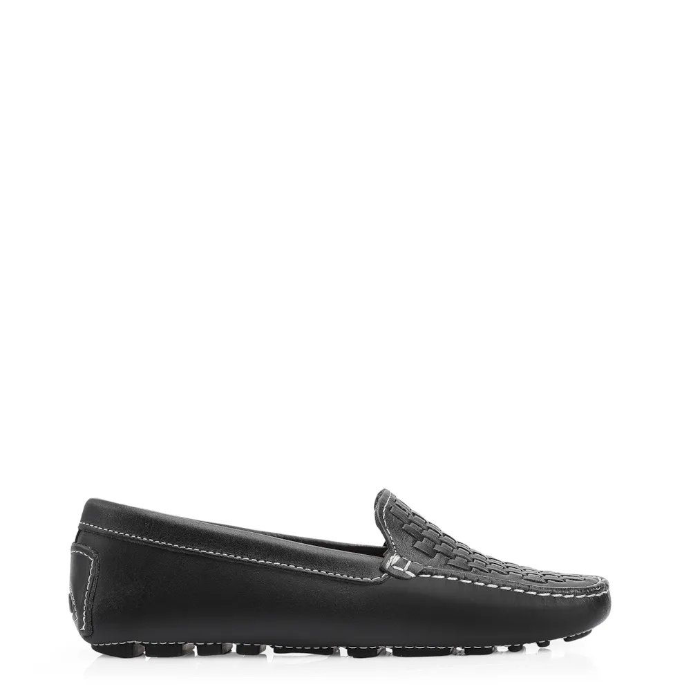 Mocassim Tressê Couro Preto - imagem 2